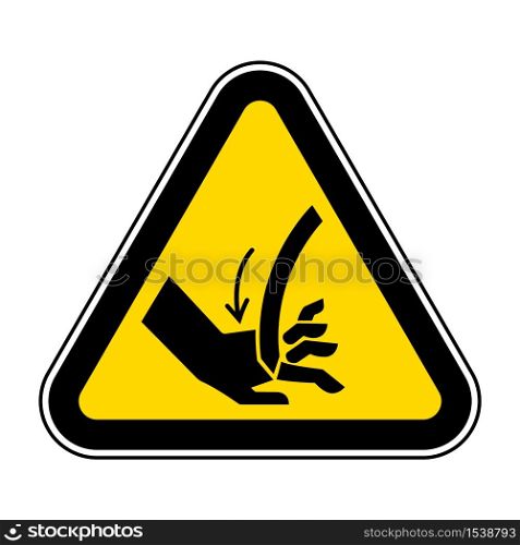 Cutting of Hand Curved Blade Symbol Sign Isolate On White Background,Vector Illustration EPS.10