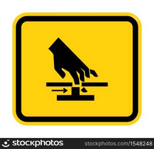 Cutting of Hand Moving Parts Symbol Sign Isolate on White Background,Vector Illustration