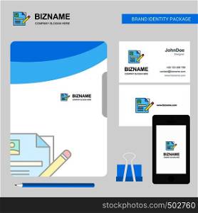 CV Business Logo, File Cover Visiting Card and Mobile App Design. Vector Illustration