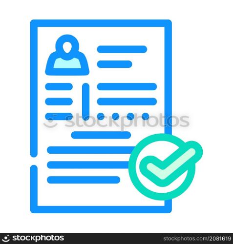 cv compliance color icon vector. cv compliance sign. isolated symbol illustration. cv compliance color icon vector illustration