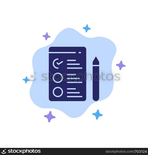 Cv, Job, Job Search Blue Icon on Abstract Cloud Background