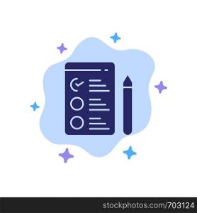 Cv, Job, Job Search Blue Icon on Abstract Cloud Background
