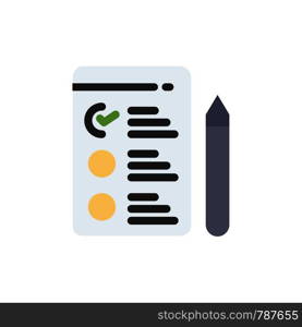 Cv, Job, Job Search Flat Color Icon. Vector icon banner Template