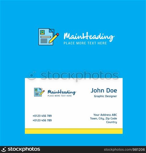 CV logo Design with business card template. Elegant corporate identity. - Vector