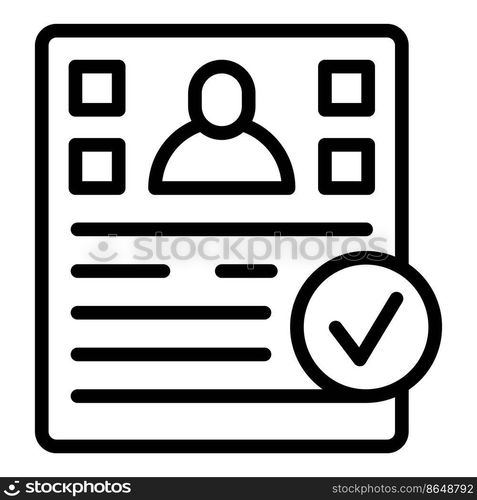 Cv manager icon outline vector. Expo stand. Center hall. Cv manager icon outline vector. Expo stand