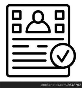 Cv manager icon outline vector. Expo stand. Center hall. Cv manager icon outline vector. Expo stand