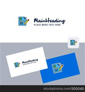 CV vector logotype with business card template. Elegant corporate identity. - Vector