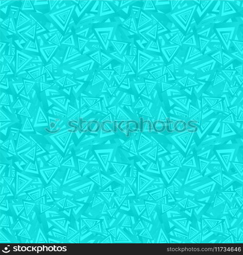 Cyan seamless triangle pattern background Vector Image