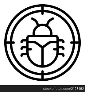 Cyber bug icon outline vector. Secure fraud. Money key. Cyber bug icon outline vector. Secure fraud