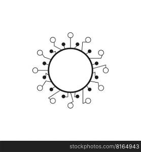 Cyber circle icon. Computer tech. Vector illustration. EPS 10.. Cyber circle icon. Computer tech. Vector illustration.