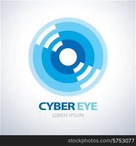 Cyber eye symbol icon. vector illustration, Logo template design