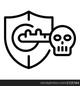 Cyber key icon outline vector. Secure money. System fraud. Cyber key icon outline vector. Secure money