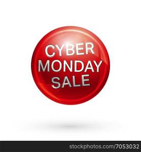 Cyber monday button. Cyber Monday sale button icon. Vector illustration