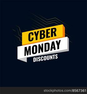 Cyber monday deals tech background for online shopping