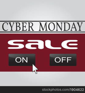 Cyber monday design. Vector illustration eps10. Cyber monday graphic.