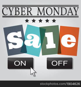 Cyber monday design. Vector illustration eps10. Cyber monday graphic.