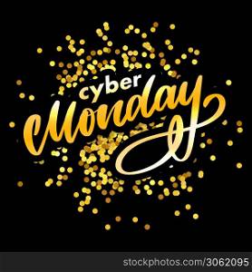 Cyber monday letter. Cyber monday sale banner vector. Cyber monday banner design. Technology background. Concept event advertising.. Cyber monday letter. Cyber monday sale banner vector. Cyber monday banner design. Technology background. Concept event advertising. Holiday shopping.