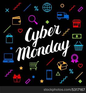 Cyber monday sale background. Online shopping and marketing advertising concept. Cyber monday sale background. Online shopping and marketing advertising concept.