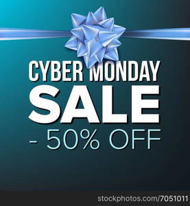 Cyber Monday Sale Banner Vector. Vector. Crazy Discounts Poster. Business Advertising Illustration. Design For Web, Flyer, Cyber Monday Card. Cyber Monday Sale Banner Vector. Big Super Sale. Cartoon Business Brochure Illustration. Design For Cyber Monday Banner, Brochure, Poster, Discount Offer