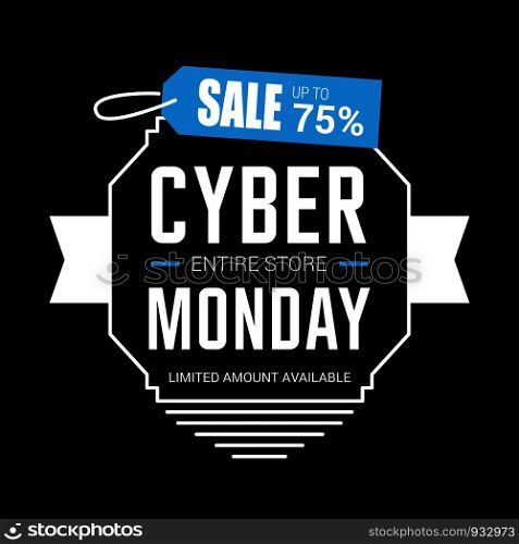 Cyber monday sale card with elegent design vector