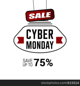 Cyber monday sale card with elegent design vector