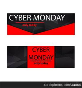 Cyber monday sales web elements. Cyber monday sales web elements with banners and discounts. Eps10 vector illustration.