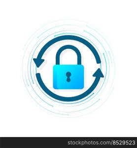 Cyber security concept. Padlock, lock. Privacy concept Flat button. Cyber security concept. Padlock, lock. Privacy concept. Flat button. Digital background