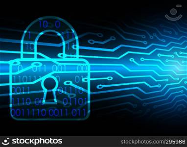 Cyber Security Data Protection Business Technology Privacy concept, digital technology background, abstract technology concept background, vector illustration.