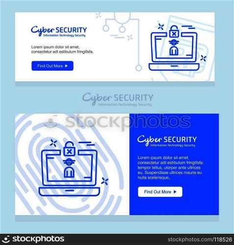 Cyber security design with creative design and logo