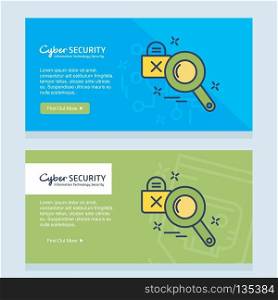 Cyber security design with unique style. For web design and application interface, also useful for infographics. Vector illustration.