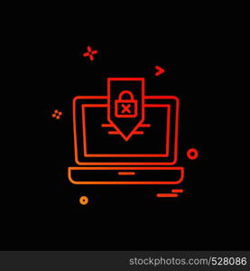 Cyber security icon design vector