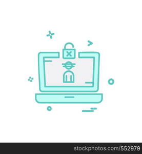 Cyber security icon design vector