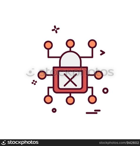 Cyber security icon design vector