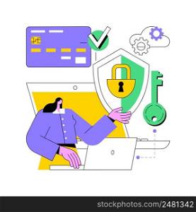 Cyber security software abstract concept vector illustration. Information security software, antivirus solution, cybersecurity program, network safety, corporate data protection abstract metaphor.. Cyber security software abstract concept vector illustration.