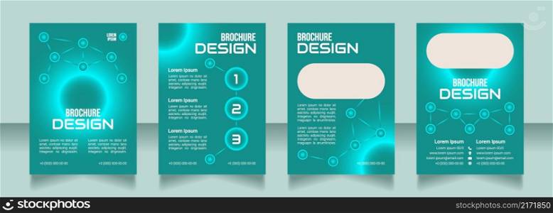 Cybersecurity competitions blank brochure design. Template set with copy space for text. Premade corporate reports collection. Editable 4 paper pages. Bebas Neue, Audiowide, Roboto Light fonts used. Cybersecurity competitions blank brochure design