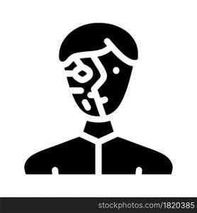 cyborg robot glyph icon vector. cyborg robot sign. isolated contour symbol black illustration. cyborg robot glyph icon vector illustration