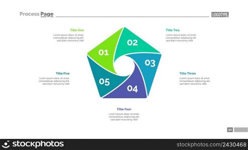 Cycle diagram with five elements. Pentagon chart, graph, layout. Creative concept for infographics, presentation, project, report. Can be used for topics like business, strategy, workflow