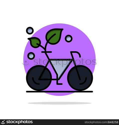 Cycle, Eco, Friendly, Plant, Environment Abstract Circle Background Flat color Icon