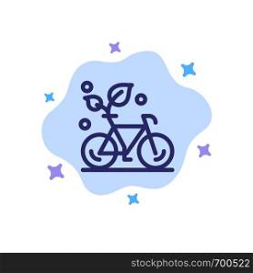 Cycle, Eco, Friendly, Plant, Environment Blue Icon on Abstract Cloud Background