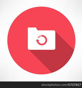 cycle folder icon. Flat modern style vector illustration