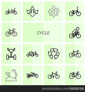 Cycle icons Royalty Free Vector Image