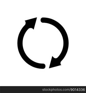 Cyclic Rotation, Recycling Recurrence, Renewal. Flat Vector Icon illustration