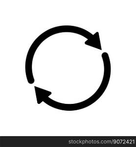 Cyclic Rotation, Recycling Repeat, Renewal. Flat Vector Icon illustration