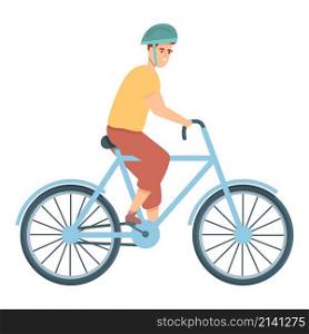 Cycling athlete icon cartoon vector. Young rider. Sport action. Cycling athlete icon cartoon vector. Young rider