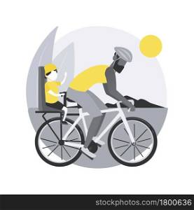 Cycling experiences abstract concept vector illustration. Cycling in nature experiences, family bike ride, best bicycle trails, rental service, city tour, indoors velodrome abstract metaphor.. Cycling experiences abstract concept vector illustration.