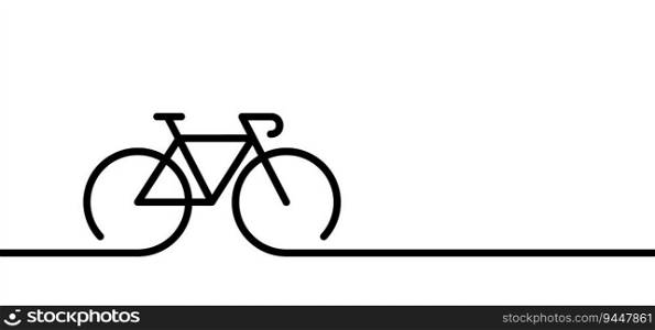 Cycling line pattern banner. World Bicycle day race tour. Sport icon. Cyclist logo sign. Cycling symbol Funny vector bike. Sports finish symbol. Cartoon sportswear. Mountain biker, touring route.