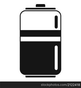 Cylinder battery icon simple vector. Full energy. Accumulator cell. Cylinder battery icon simple vector. Full energy
