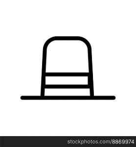 Cylinder hat icon line isolated on white background. Black flat thin icon on modern outline style. Linear symbol and editable stroke. Simple and pixel perfect stroke vector illustration