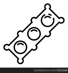 Cylinder head icon. Outline cylinder head vector icon for web design isolated on white background. Cylinder head icon, outline style