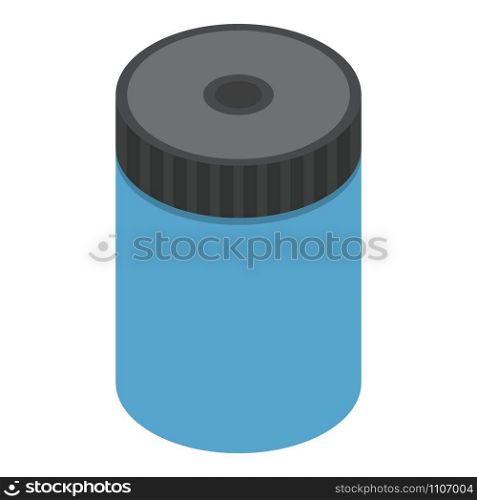Cylinder sharpener icon. Isometric of cylinder sharpener vector icon for web design isolated on white background. Cylinder sharpener icon, isometric style